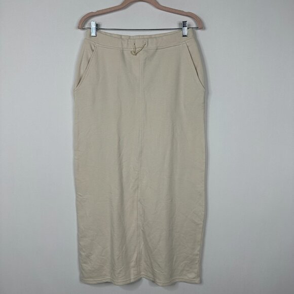 2/$24 NWT Divided Cinched Midi Skirt Ivory Small #A0520 TRB3 - Picture 3 of 8